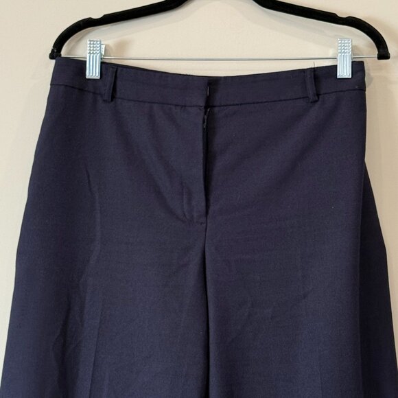 Jones New York Stretch Flat Front Navy Trouser Dress Pants Size 12 - Picture 2 of 7